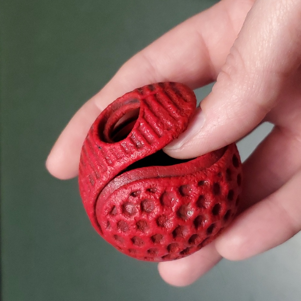 ISO Toys R Us, Red 2" Rubber Dog Ball - Picture 4 of 5